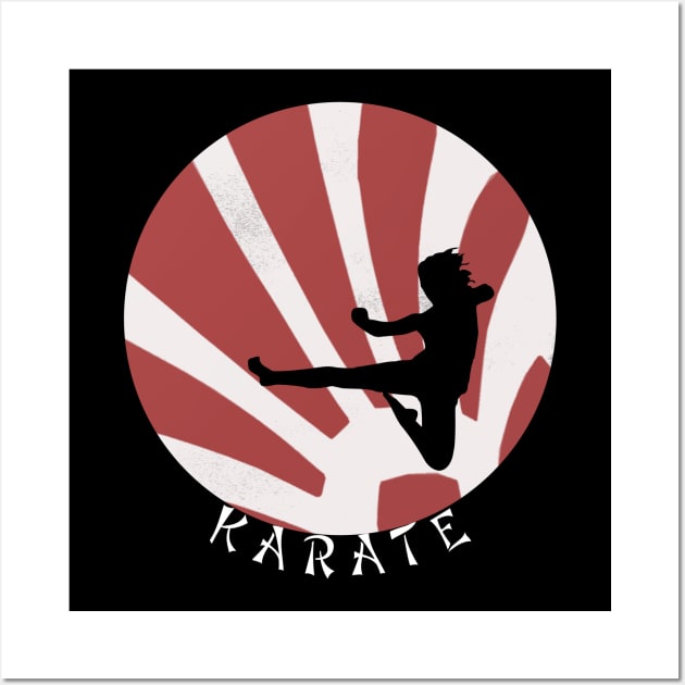 Female Karate Fighter Circle Wall Art by Miozoto_Design